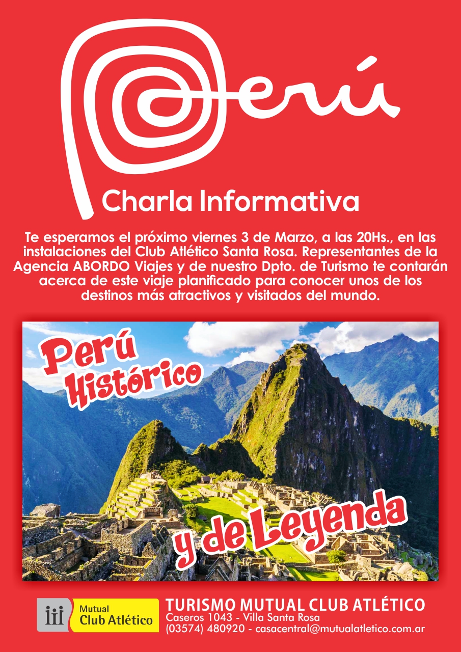 Charla Informativa Viaje a Perú