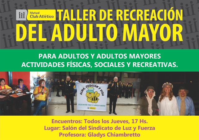 Taller de recreación del adulto mayor